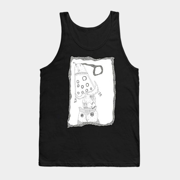 Totem poles and skulls Tank Top by The Cloud Gallery